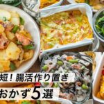 【腸活作り置き#4】お弁当に！簡単・時短レシピ｜夕食のおかずに｜野菜たっぷり献立メニュー