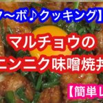 【ミニタ〜ボ♪クッキング】マルチョウのニンニク味噌焼丼【簡単レシピ】