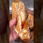 お弁当用クリームコロッケでホットサンドを作りました#shorts #short #キャンプ飯