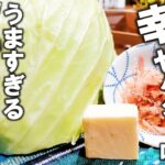 【キャベツ 副菜 レシピ】簡単チンして混ぜるだけ！うますぎる副菜【バターキャベツ】１玉大量消費レシピ　簡単副菜レシピ