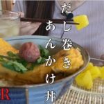 【ASMR】休日の昼ごはん。だし巻きあんかけ丼を食べる【レシピ】