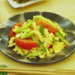 【阿蘇の野菜で簡単2人分レシピ】 トマトとアスパラの卵炒め/阿蘇のトマト・アスパラガスを使ったレシピ/ Eat ASO, Keep ASO.