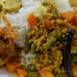 ムング豆と野菜のダル🇮🇳(インド、ベンガル)(石濱匡雄レシピ)レンズ豆とカブのダル🇮🇳(オリジナルレシピ) 里芋サブジ なすのごま炒め パオバジのバジ🇮🇳(インド、ムンバイ)