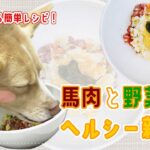 【簡単手作り犬ご飯】3分でできる簡単レシピ！馬肉と野菜とヘルシー親子丼【帝塚山ハウンドカム】