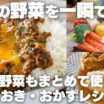 作り置きにも!余ってる野菜を一気に消費!どんな野菜でも使える、大量野菜レシピ2種