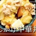一汁一菜がんばらないごはん　あんかけ中華丼・中華スープ　VLOG・癒しの晩ごはん・節約レシピ