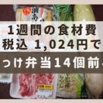 1週間のおかず代 税込1,024円 のっけ丼弁当♪ #お弁当 #お弁当作り #節約レシピ #のっけ丼 #節約お弁当