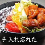 【お弁当作り】ごはんが足りなくなる!鶏モモと豚トロの2品弁当