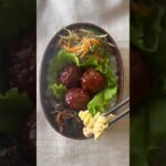 【肉だんご弁当】#shorts #肉だんご#弁当詰め方#わっぱ弁当#簡単レシピ