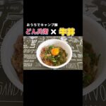 【キャンプ飯】どん兵衛に牛丼の素を入れるとこうなる #shorts