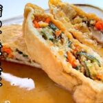 【作り置きレシピ】野菜と卵で簡単な五目巾着/お弁当にも◎