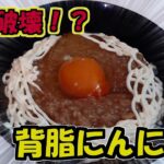 【飯テロ】胃腸破壊レシピ、背脂にんにく丼を食らう平日の夜。