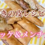 春巻きの皮で簡単レシピ／コロッケ＆メンチカツ／お弁当のおかず／ひき肉／玉ねぎ／じゃがいも／