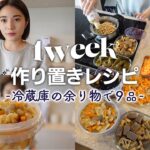 【料理】野菜たっぷり消費♡21歳一人暮らしモデルの「作り置きレシピ」9品🍴 #バビ飯