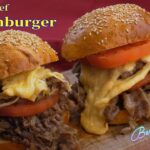 【ハンバーガー】おうちで   ”牛肉の薄切り”      お肉たっぷり     ハンバーガーレシピ　 ベーグルサンドにもおすすめです