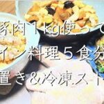 5食分のメインを作り置き/レシピ/料理/管理栄養士/豚肉レシピ/作り置き/料理動画/冷凍ストック
