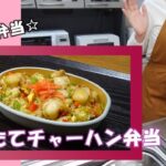 【お弁当動画*237】簡単一品弁当☆ほたてチャーハン弁当🍱《obento》チャプターリスト🕒レシピあります📄一品作るだけなので時短になります🎶