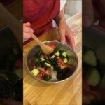 夏休みを使った超簡単副菜 トマトと胡瓜の塩麹レモン レシピはコメント欄に記載 #shorts