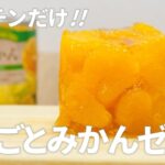まるごと!! みかん缶詰ゼリーの作り方 / 簡単!! 材料少ないお菓子作りレシピ