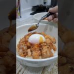【ずぼら温泉卵の作り方】俺の親子照り焼き丼