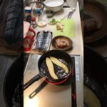 サゴシの塩焼きと副菜作り