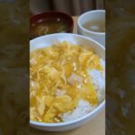 都内一人暮らし29歳副業マンの晩飯。簡単レシピ/時短料理/料理初心者/独身/孤独/賃貸/親子丼/白米/納豆キムチ/お味噌汁/ #shorts