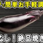 なすの簡単レシピ！【レンジで作る焼き茄子】なすびをまるごとラップで包むだけ！？箸が止まらない絶品おかずの作り方/なすびレシピ/焼き茄子レシピ/作り置きおかず/お弁当おかず【あさごはんチャンネル】