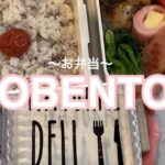 【20代前半の夏弁当】ゆかりご飯 / 梅干し / レモンチキン / 卵焼き / ニトリ弁当箱