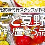 【夏野菜レシピ】夏野菜をたっぷり使って食べ応え満点&見た目も楽しい作り置き5品をご紹介します♪