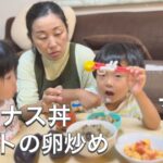 麻婆ナス丼とトマトの卵炒めの簡単なレシピ！子供達は食べてくれるかな？