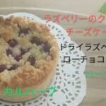 ラズベリーを使った美味しいスイーツのレシピとフレッシュハーブティー【ラズベリークランブルチーズケーキとドライラズベリーのローチョコレート】　１５