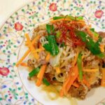 しらたきで簡単野菜たっぷりチャプチェ チャプチェ作り方 チャプチェレシピ お弁当レシピ ダイエットレシピ