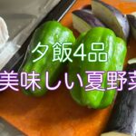 【夕飯4品】夫が喜ぶレシピ🍅美味しい夏野菜🍆妻のぶっちゃけトークも