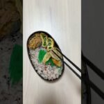 今日も簡単お弁当作り／おかずはチクワの磯辺揚げ／れんこんの天ぷら／作り置き切り干し大根／いんげん巻たまご焼き／ウィンナー／パプリカピーマン