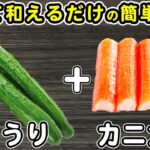 きゅうりの簡単レシピ【キュウリとカニカマのマヨネーズ和え】塩もみなし!材料切ってめんつゆ+すりゴマ+マヨと和えるだけ♪きゅうりレシピ/カニカマレシピ作り置きおかず/お弁当おかず【あさごはんチャンネル】