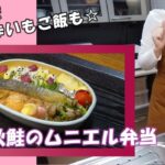 【お弁当動画*247】秋の味覚のお弁当🍁🍂🍱秋鮭のムニエル🐟／レンジでさつまいもご飯🍠／きのこのホイル焼き🍄／チーズのベーコン巻き🧀《obento》チャプターリスト🕒レシピあります📄