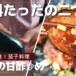 【茄子レシピ】材料たったの二つ！旬の野菜を使った「茄子の甘酢炒め」レシピ【ASMR】