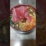 マグロサーモンとビビンバで丼ぶりにしたら美味すぎた#shorts