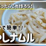 【ごまレシピ】忙しい時に!白すりごまで作る、レンジで簡単もやしナムル!/時短レシピ/副菜