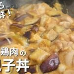 ふわとろ絶品！すぐできる簡単レシピ【ナスと鶏肉の親子丼】