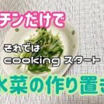簡単【作り置き】レンチンだけで水菜の煮びたし 副菜レシピ