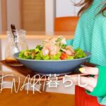 【レシピvlog】麺つゆタレで最高のサラダうどんレシピ😋