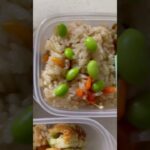 今日のお弁当🍱　鮭の炊き込みご飯　ちくわの磯辺揚げ　ミートボール　#簡単レシピ #食事日記 #40代主婦 #手抜きごはん #料理 #料理動画