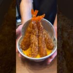 そびえ立つ海老丼！カツ丼は人を幸せにする Giant Shrimp Kastudon (Ebidon) 神田グルメ Japanese Street Food