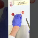 【焼菓子をスイーツに魔改造】クリスマスミニデコケーキ【リメイクレシピ】#リメイクラブ #shorts