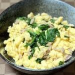 簡単かぶの葉っぱレシピ／ツナマヨたまご炒め／朝ごはん／お弁当のおかず