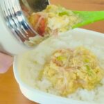 【ぶっかけご飯弁当】かにかま玉 #スープジャーレシピ #お弁当 ＃お昼ごはん