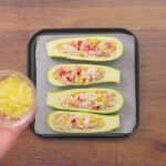 アレンジ自在なお手軽レシピ 丸ごと！ 具沢山ズッキーニ焼き #cooking  #簡単レシピ #野菜