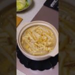 シャキ!っと食感がおいしい、〆はほっこりうどん レタスしゃぶしゃぶ【一人鍋】 #shorts #料理 #鍋 #レシピ #小鍋 #一人鍋 #しゃぶしゃぶ #レタス #しゃぶしゃぶ #だししゃぶ