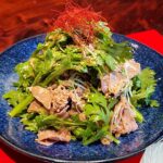 ご飯が進む!メインのおかずにもなる【春菊と牛しゃぶのサラダ】